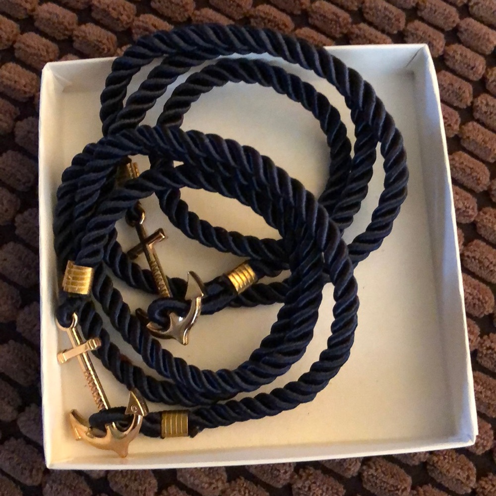 Nautical Anchor Braided Rope Bracelet